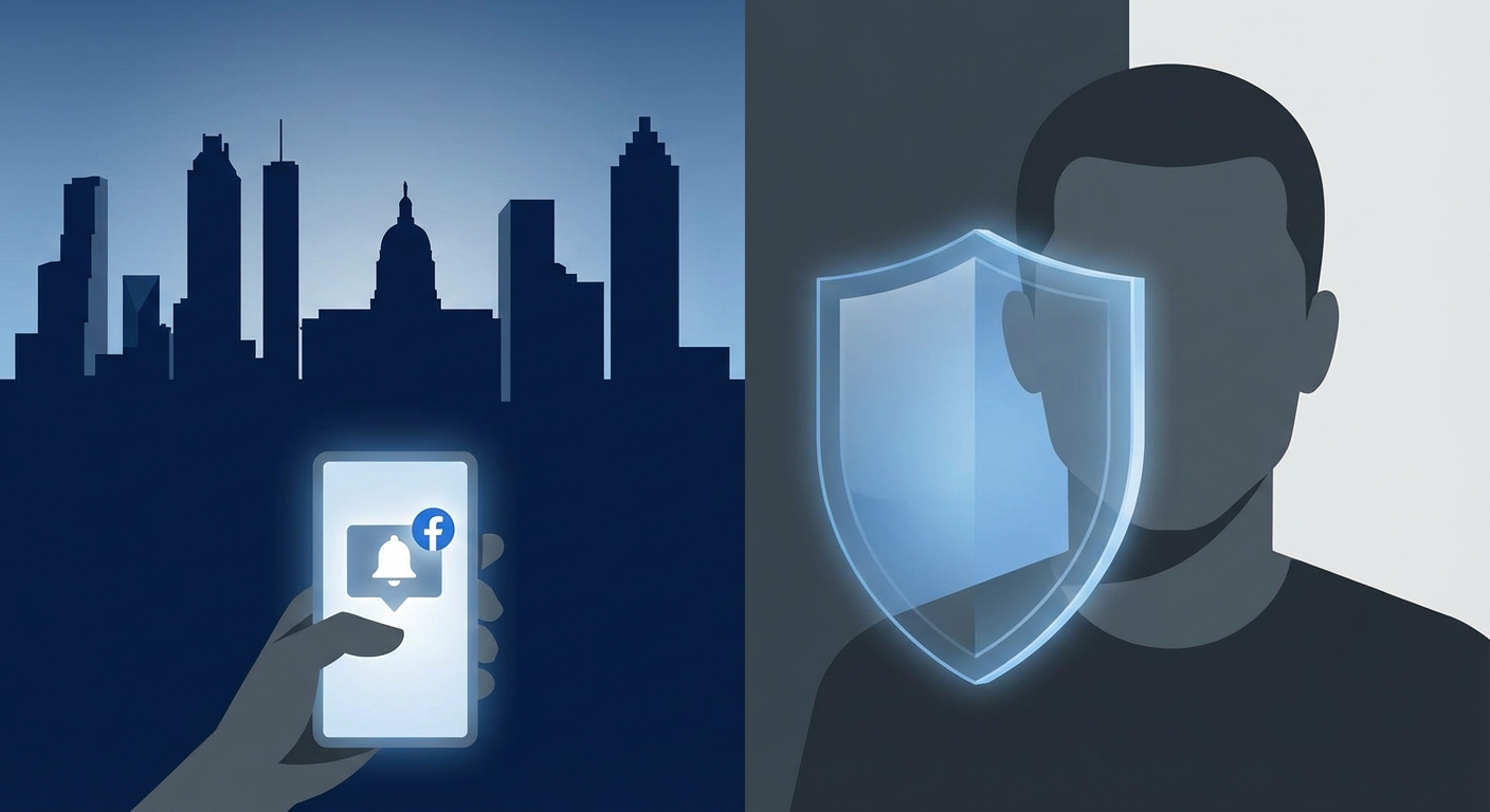 Atlanta skyline with privacy shield representing AWDTSG post removal services